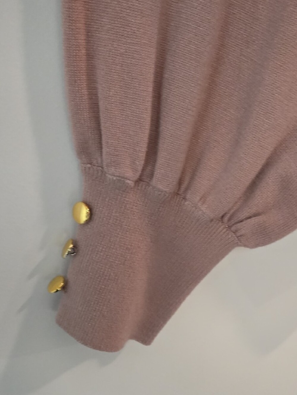 Liz Claiborne Dusty Rose Tie-Neck Sweater - Picture 2 of 4